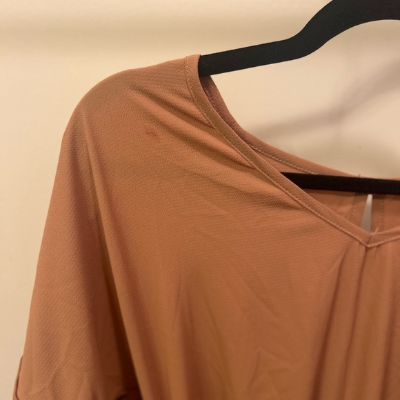 Tyche Tan/Brown Wrap Romper Women’s Size Medium - Picture 5 of 5